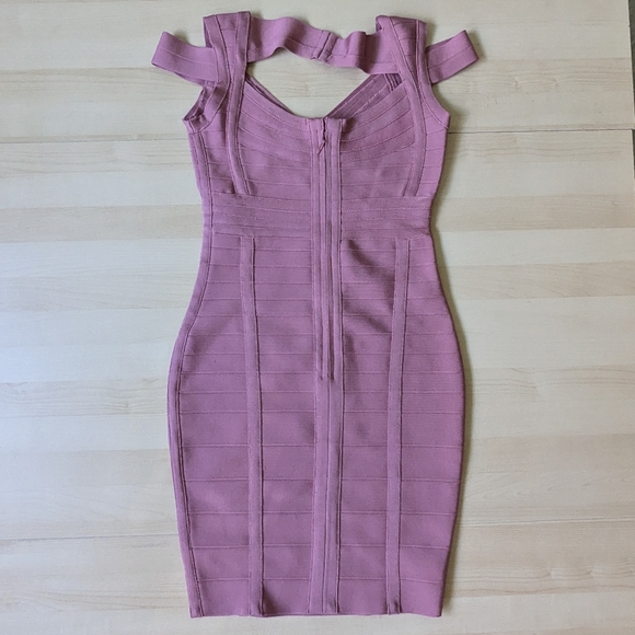 Unbranded Barbie Bubblegum Pink Bandage Body Con Shapewear Date Dress V Neck - Picture 10 of 14